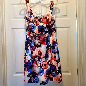 Beautiful Sleeveless Dress with Rhinestone Belt Accent
